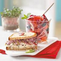 Salade de pastèque à la féta Salade de pastèque à la féta